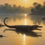 Howrah Ganges Crocodile Sighting-AI generated-khobortobor