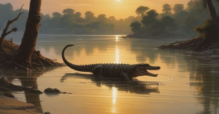 Howrah Ganges Crocodile Sighting-AI generated-khobortobor